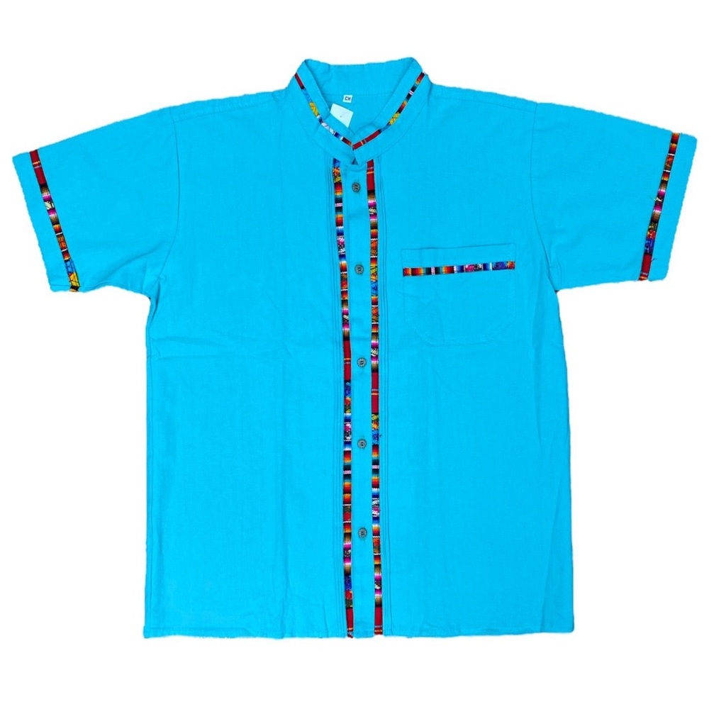 Men’s Mint Guayabera Coralillo Style